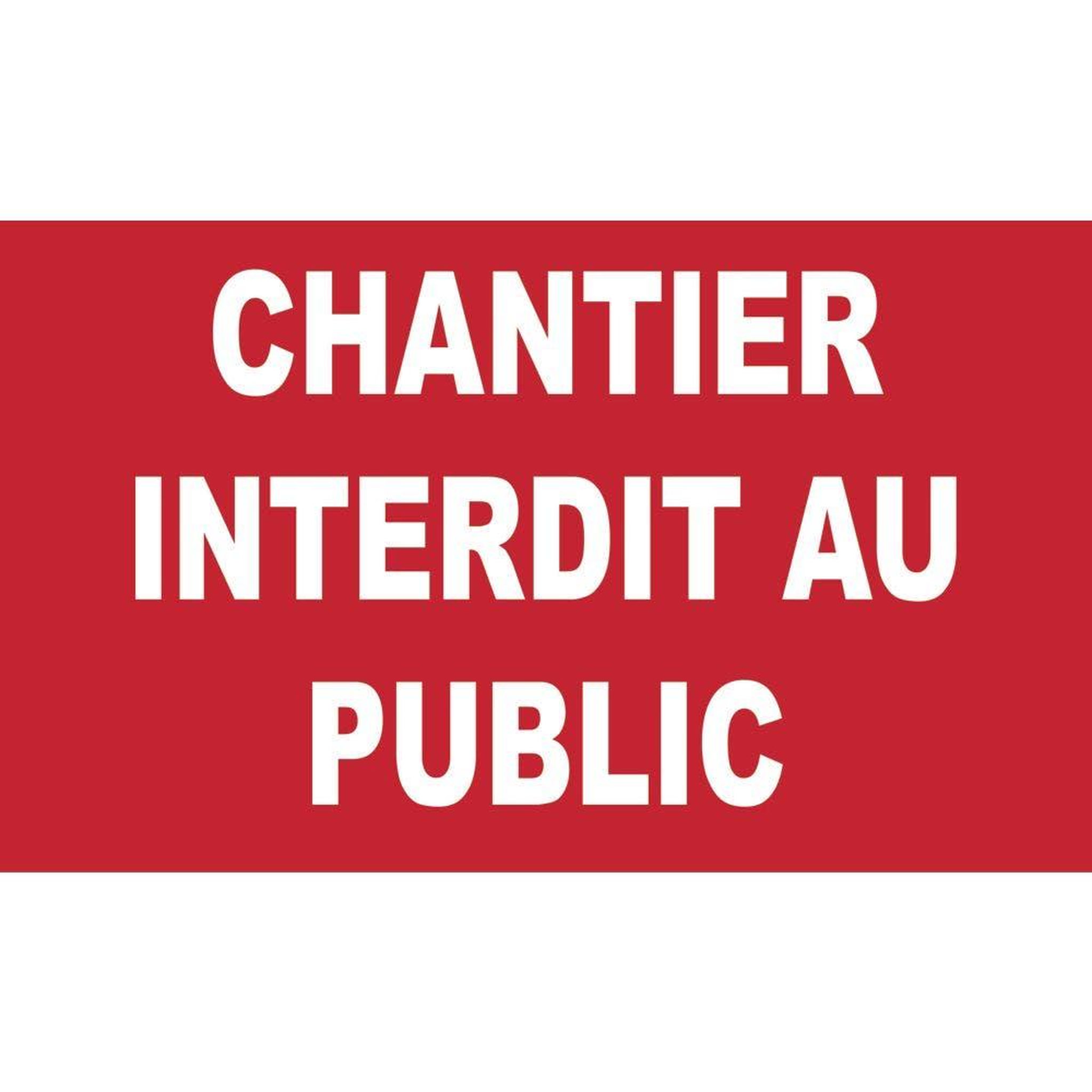 NOVAP Panneau d'interdiction  chantier interdit au public -4160665