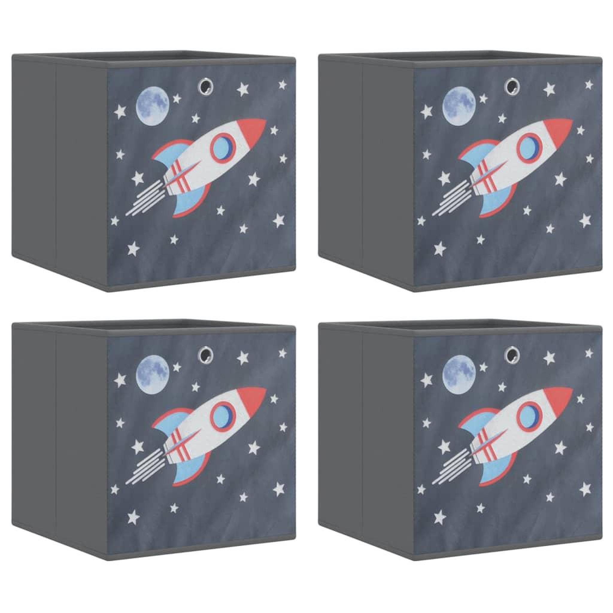 Voir la diapositive 2 : VIDAXL Boîtes de rangement pliables 4 pcs 32x32x32 cm tissu intisse