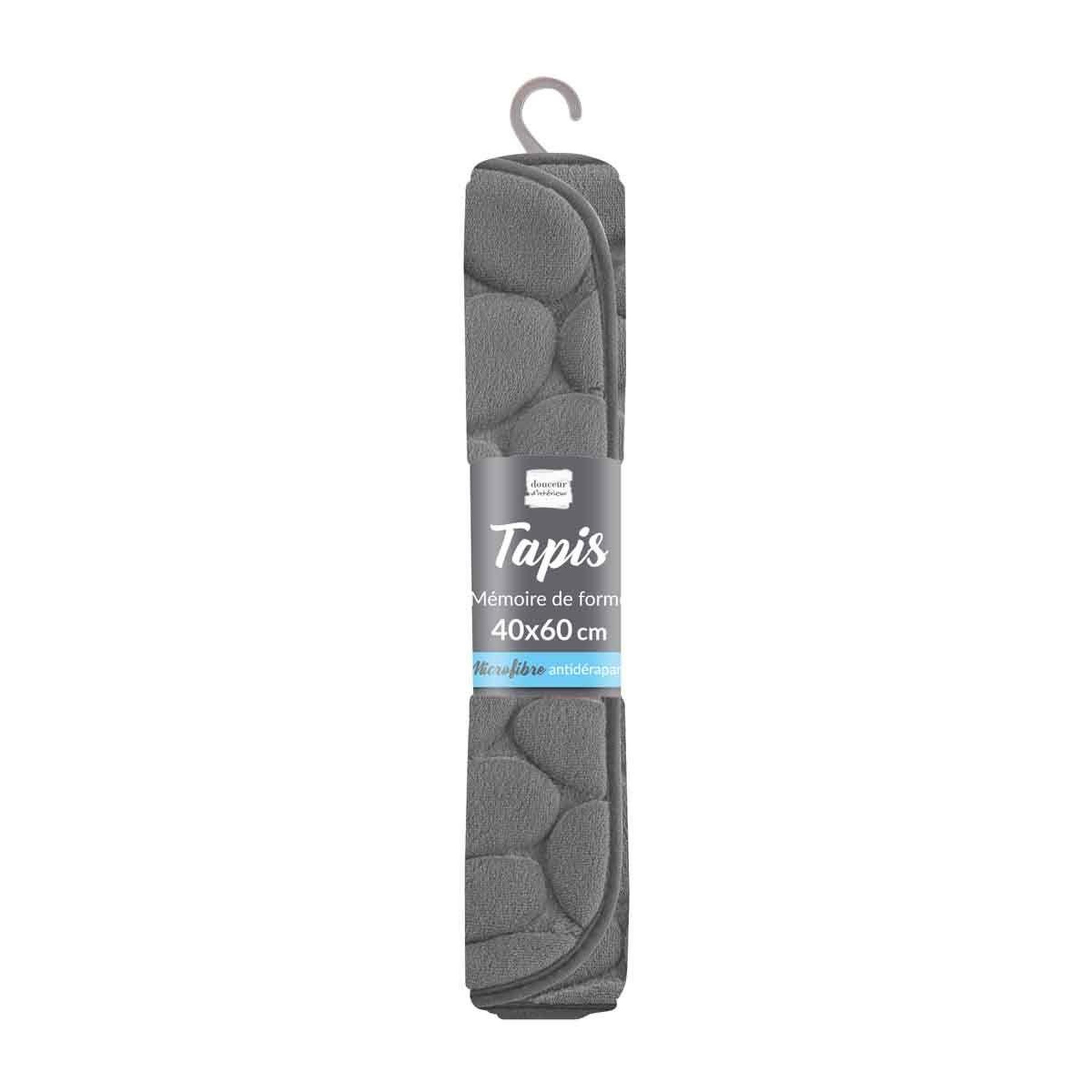 Voir la diapositive 4 : Douceur d'Intérieur Tapis de bain  ricochet  40x60cm anthracite