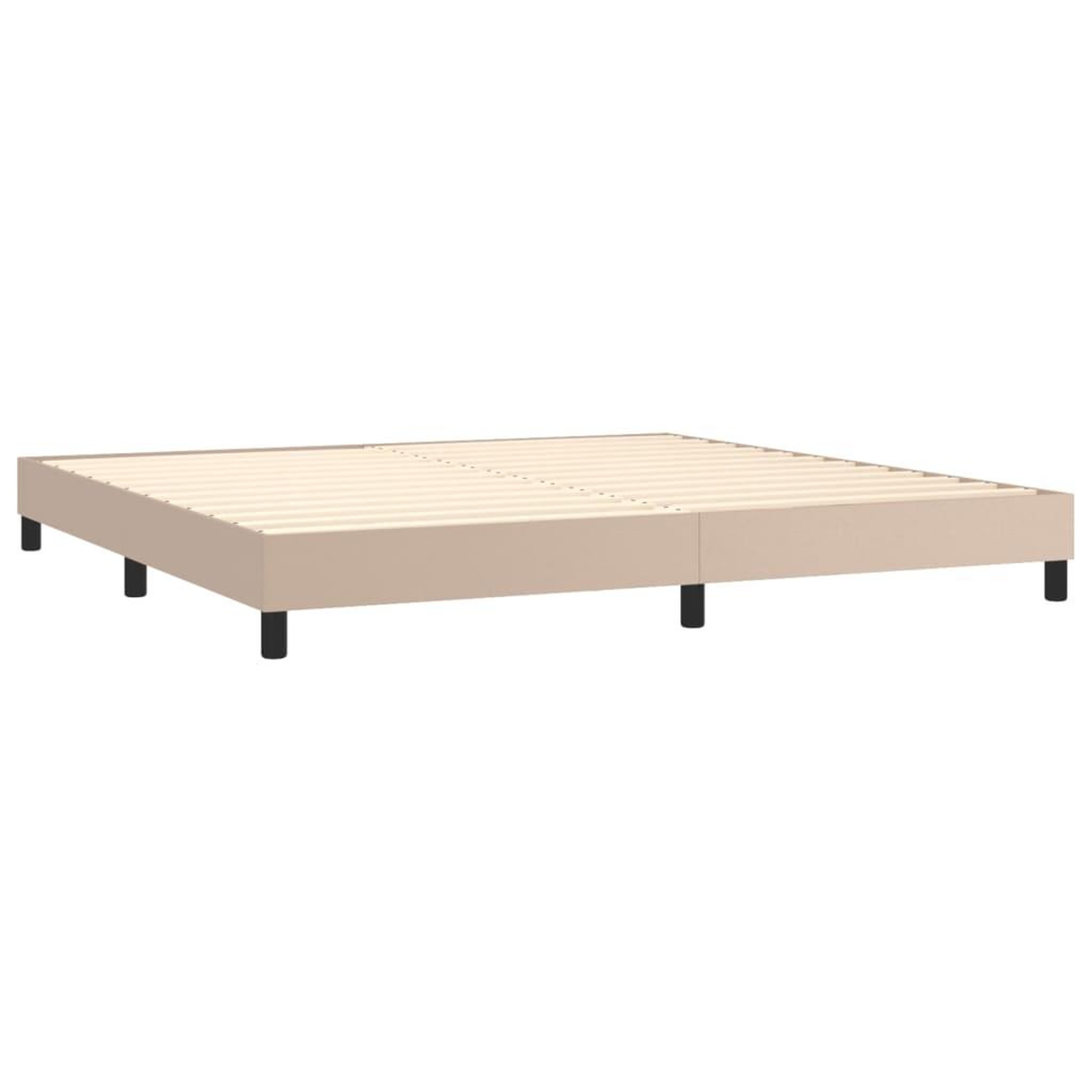 Voir la diapositive 4 : VIDAXL Sommier a lattes de lit avec matelas Cappuccino 200x200 cm