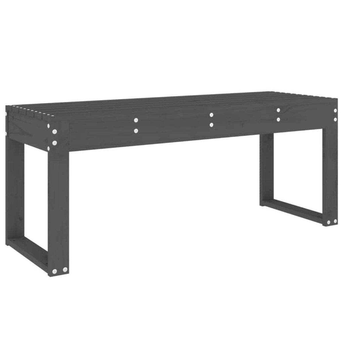 VIDAXL Banc de jardin gris 110x38x45 cm bois massif de pin
