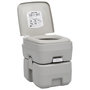 Voir la diapositive 5 : VIDAXL Toilette portable de camping Gris 20+10 L