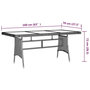 Voir la diapositive 6 : VIDAXL Table de jardin Gris 160x70x72 cm Resine tressee et acacia