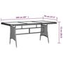 Voir la diapositive 6 : VIDAXL Table de jardin Gris 160x70x72 cm Resine tressee et acacia