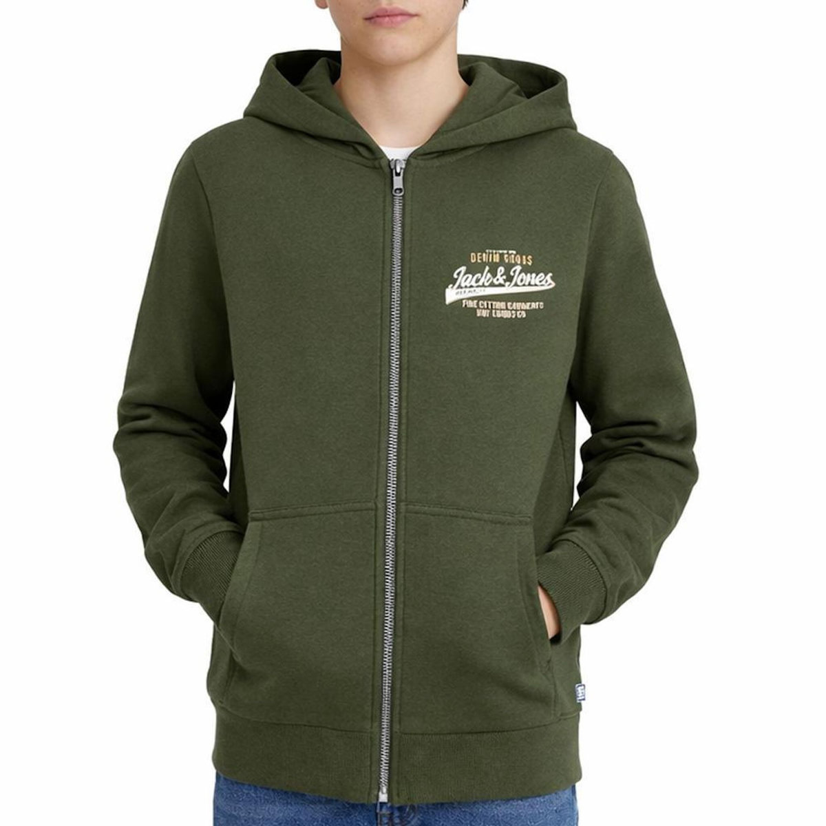 Jack & Jones Sweat Zippe Vert Garçon Jack & Jones Jjelogo