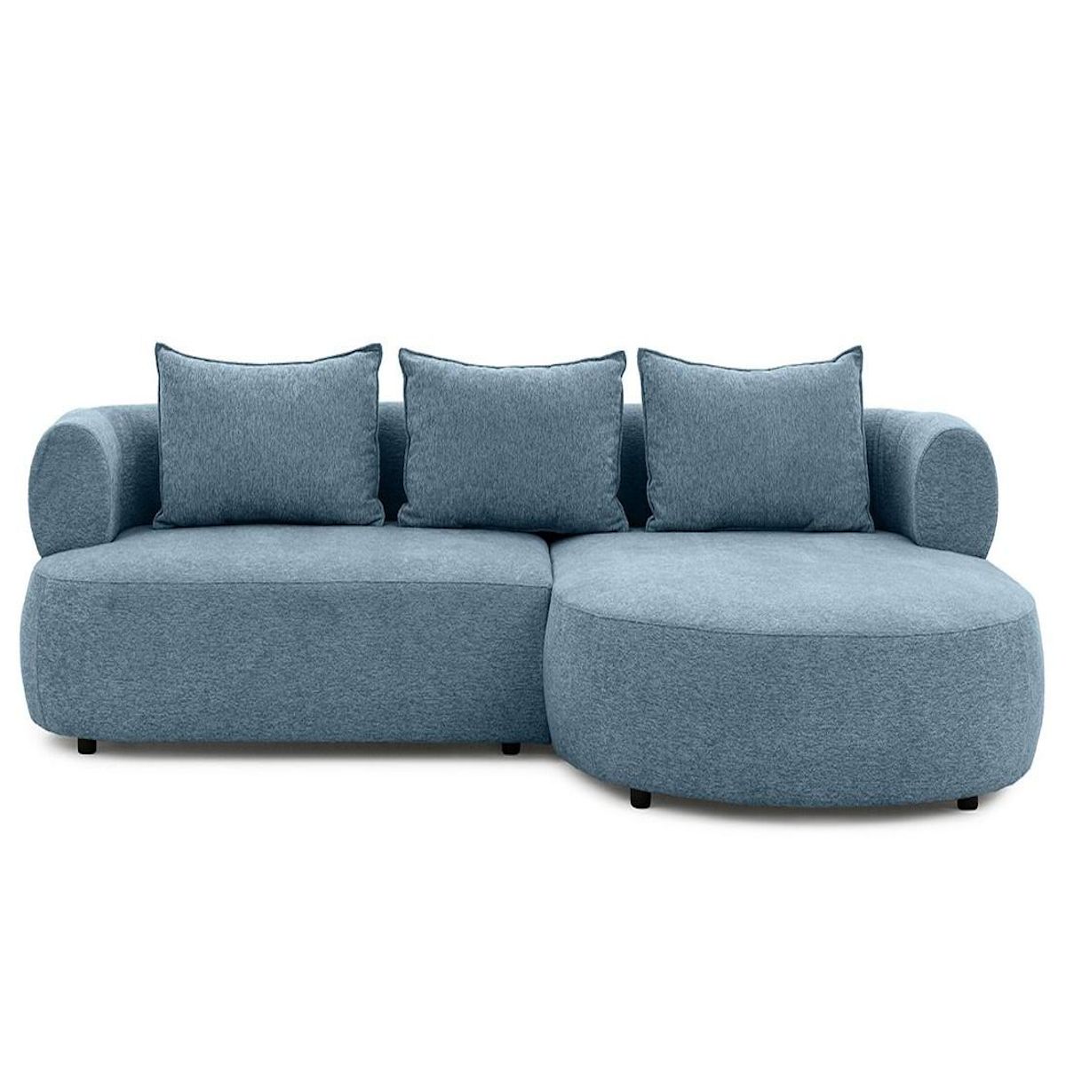 LISA DESIGN Angela - canapé d'angle droit 4 places en velours texturé