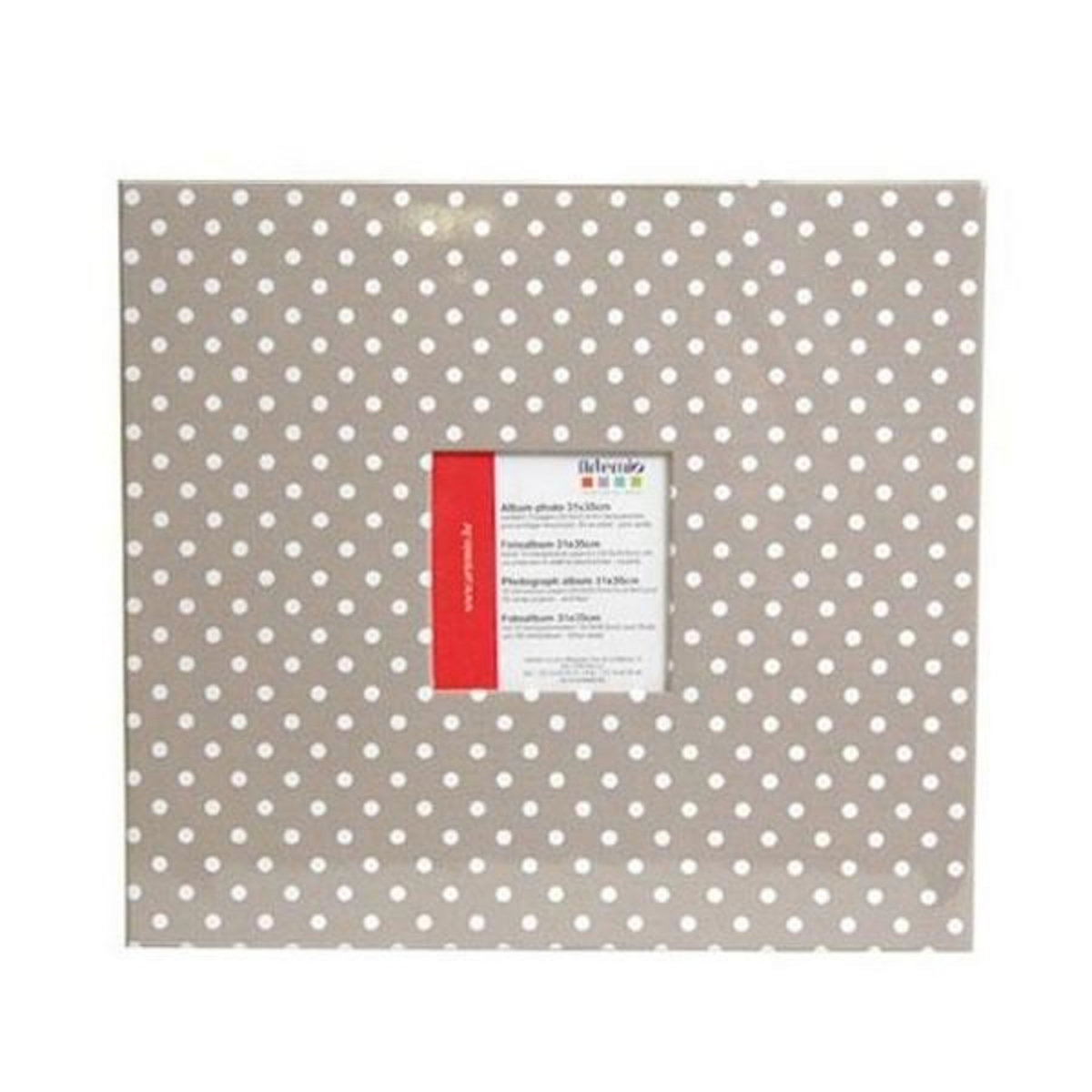 Artemio Album photo 30 x 30 cm - Gris à pois blancs