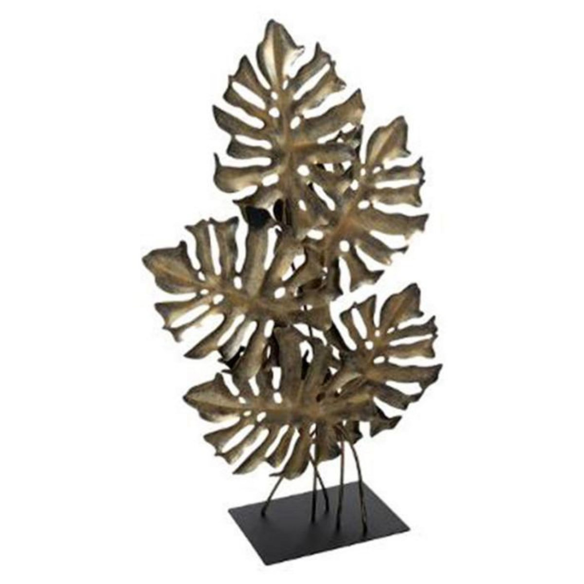ATMOSPHERA Décoration à Poser Feuille  Monstera  57cm Bronze