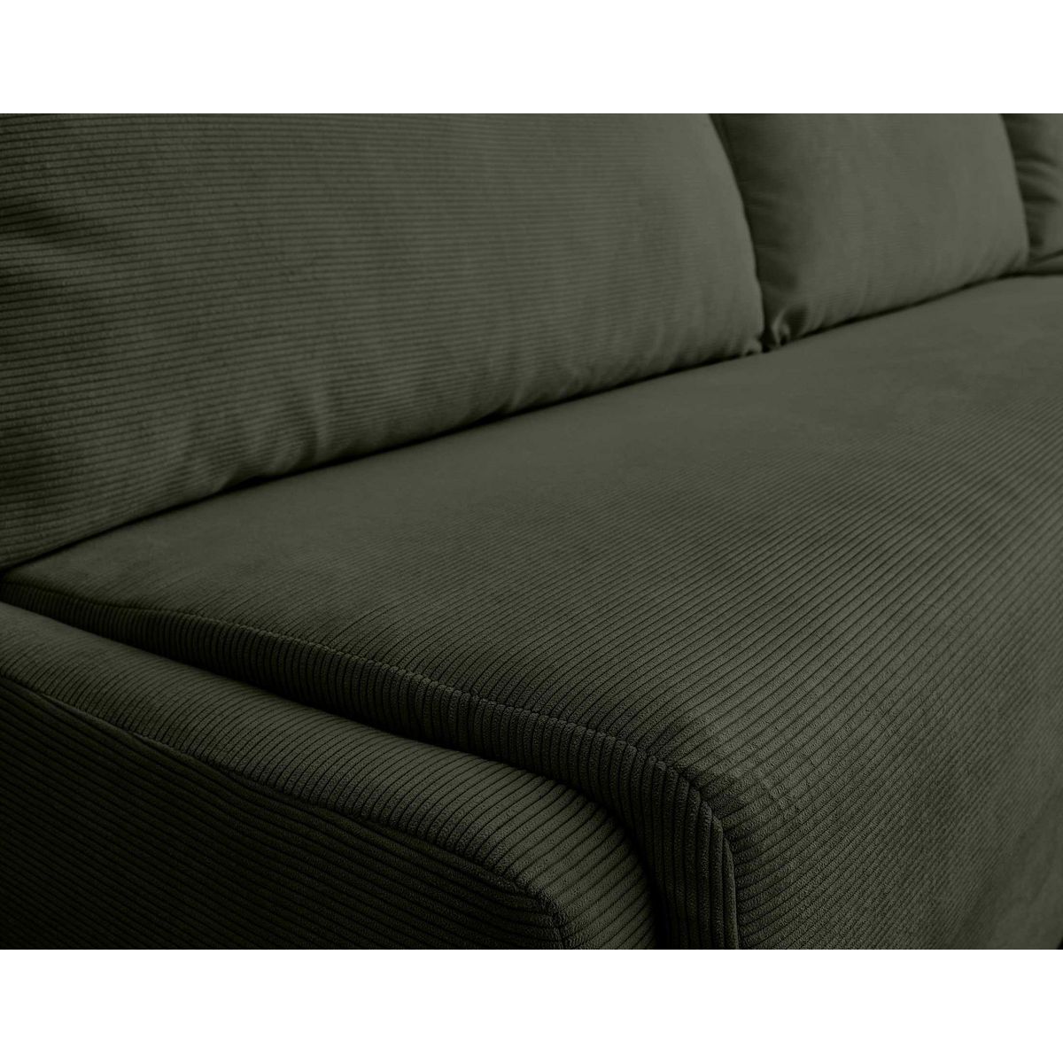 LISA DESIGN Palmira - canapé d'angle droit - 4 places - convertible couchage quotidien - matelas 14 cm - en velours côtelé