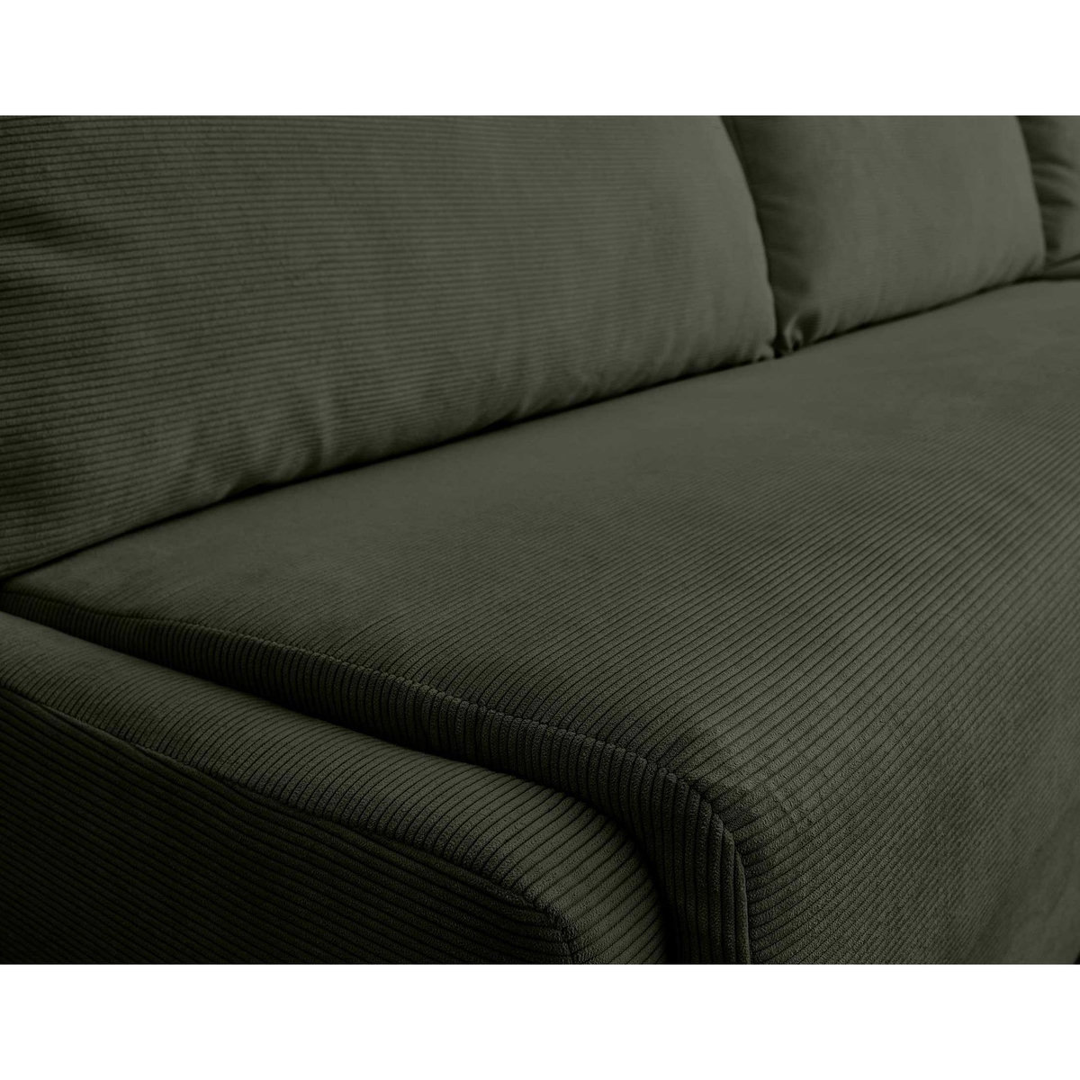 LISA DESIGN Palmira - canapé d'angle droit - 4 places - convertible couchage quotidien - matelas 14 cm - en velours côtelé