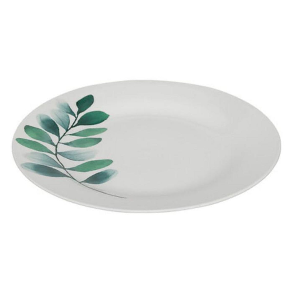 SECRET DE GOURMET Service de Table 18 Pièces  Végétal  26cm Blanc