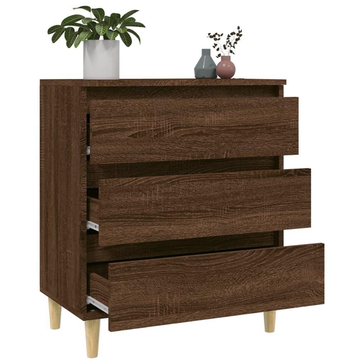 VIDAXL Buffet Chene marron 60x35x70 cm Bois d'ingenierie