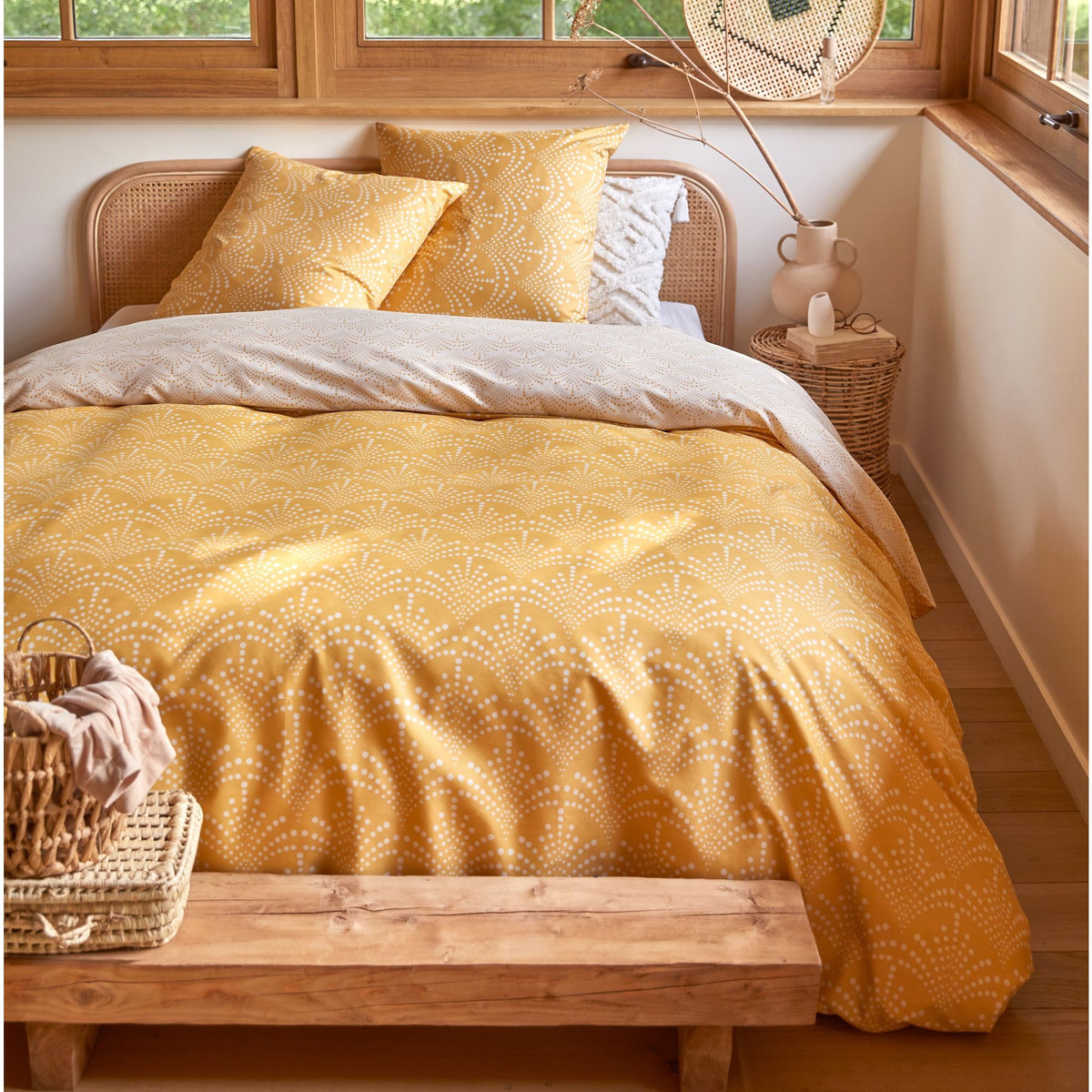 ACTUEL Parure housse de couette en microfibre motif art déco PAVLO