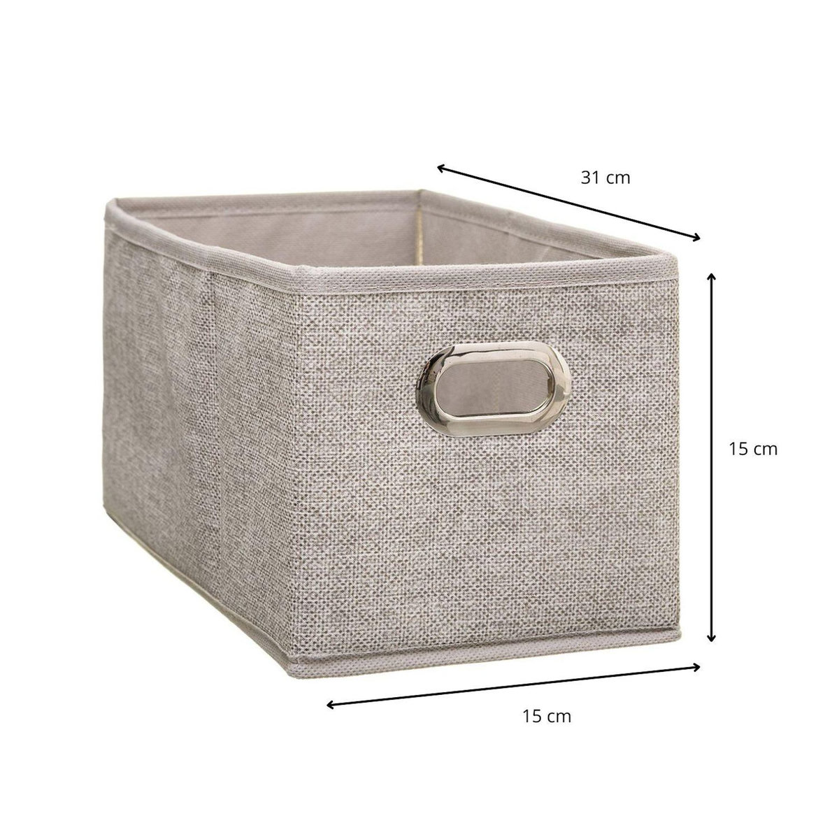 TOILINUX Lot de 12 Boites de rangement en tissu avec poignée