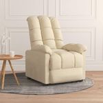 VIDAXL Fauteuil inclinable Creme Tissu