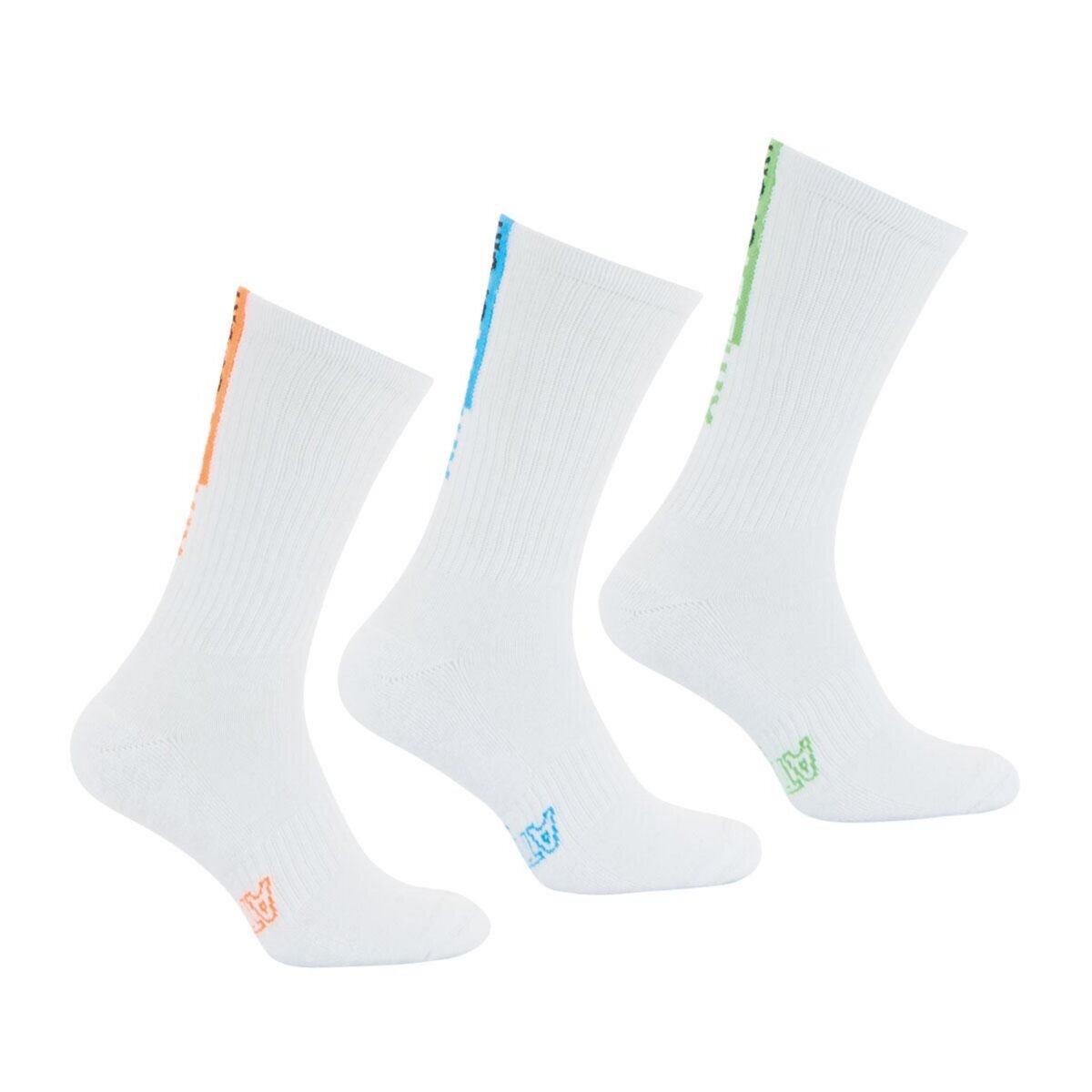 Chaussettes mi-hautes pack de 3 paires blanches