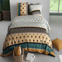 Voir la diapositive 3 : ATELIER DU COTON Parure housse de couette imprimée 100% coton 57fils PALUM