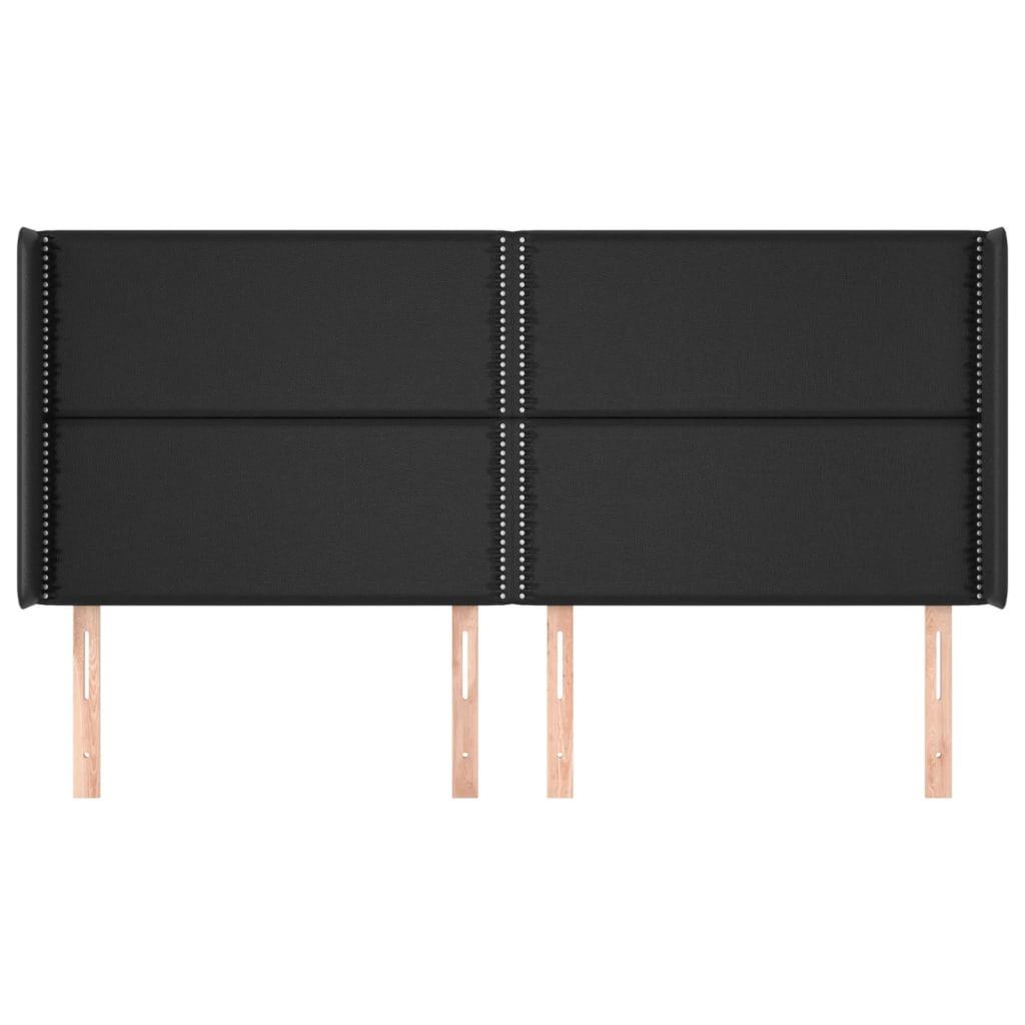 Voir la diapositive 3 : VIDAXL Tete de lit avec oreilles Noir 203x16x118/128 cm Similicuir