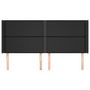 Voir la diapositive 3 : VIDAXL Tete de lit avec oreilles Noir 203x16x118/128 cm Similicuir