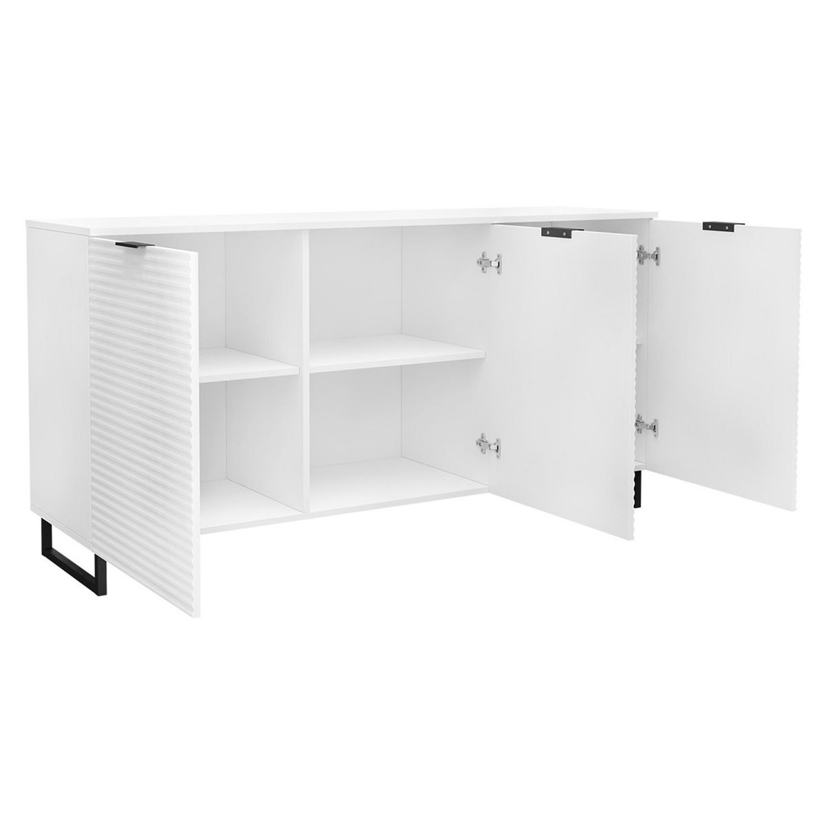 BEST MOBILIER Barbara - buffet bas - blanc - 150 cm