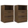 Voir la diapositive 2 : VIDAXL Tables de chevet 2 pcs Chene marron Bois d'ingenierie