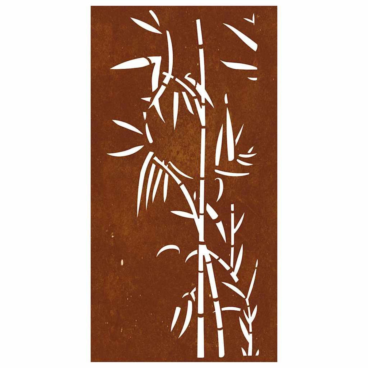 VIDAXL Decoration murale jardin 105x55 cm acier corten design bambou