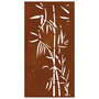 Voir la diapositive 5 : VIDAXL Decoration murale jardin 105x55 cm acier corten design bambou