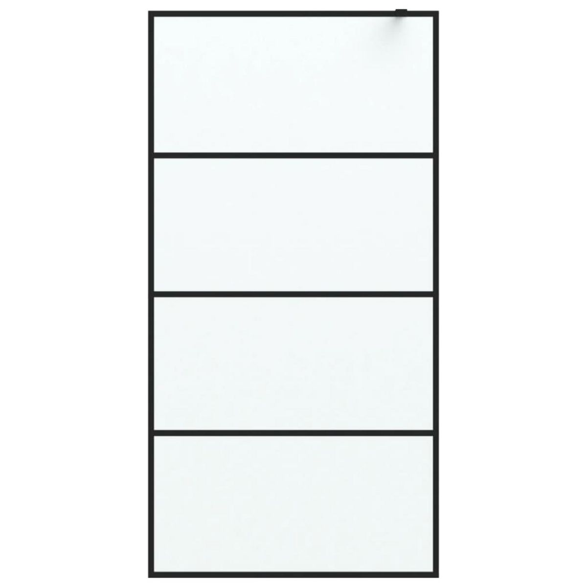 VIDAXL Paroi de douche Noir 100x195 cm Verre ESG depoli
