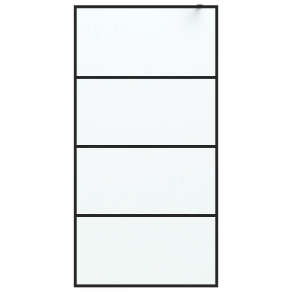 VIDAXL Paroi de douche Noir 100x195 cm Verre ESG depoli