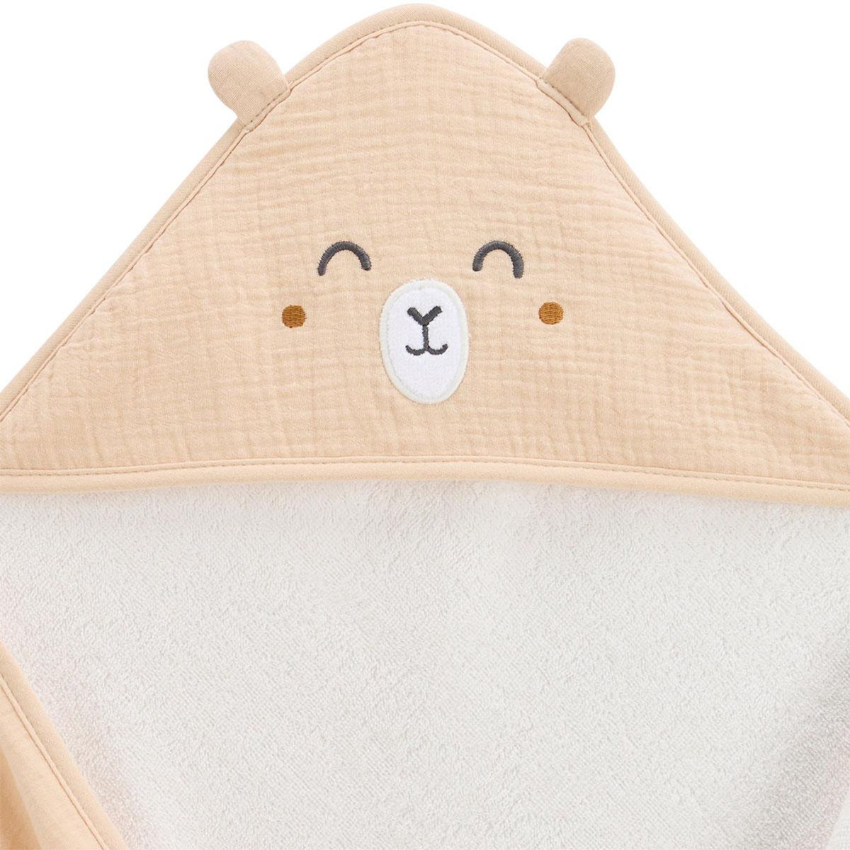 Petit Béguin Cape de bain bébé Noisette