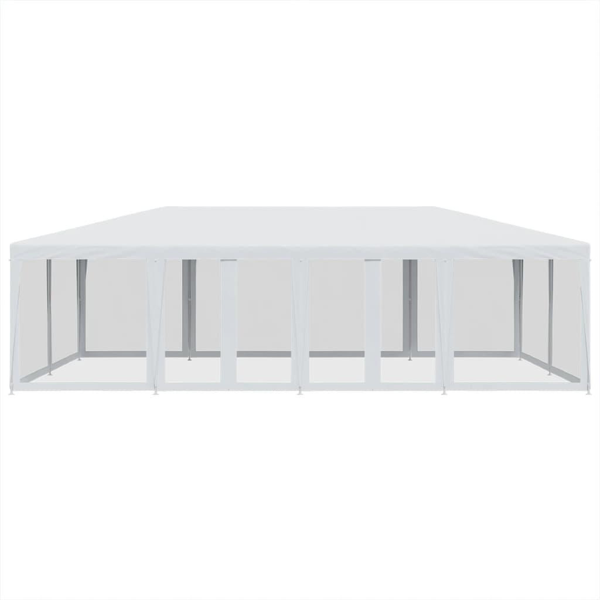 Voir la diapositive 3 : VIDAXL Tente de fete avec 12parois laterales en maille blanc 8x4m PEHD