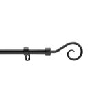 Douceur d'Intérieur Kit de tringle à rideaux extensible ARABESQUE - L. 210 à 380 cm - Noir