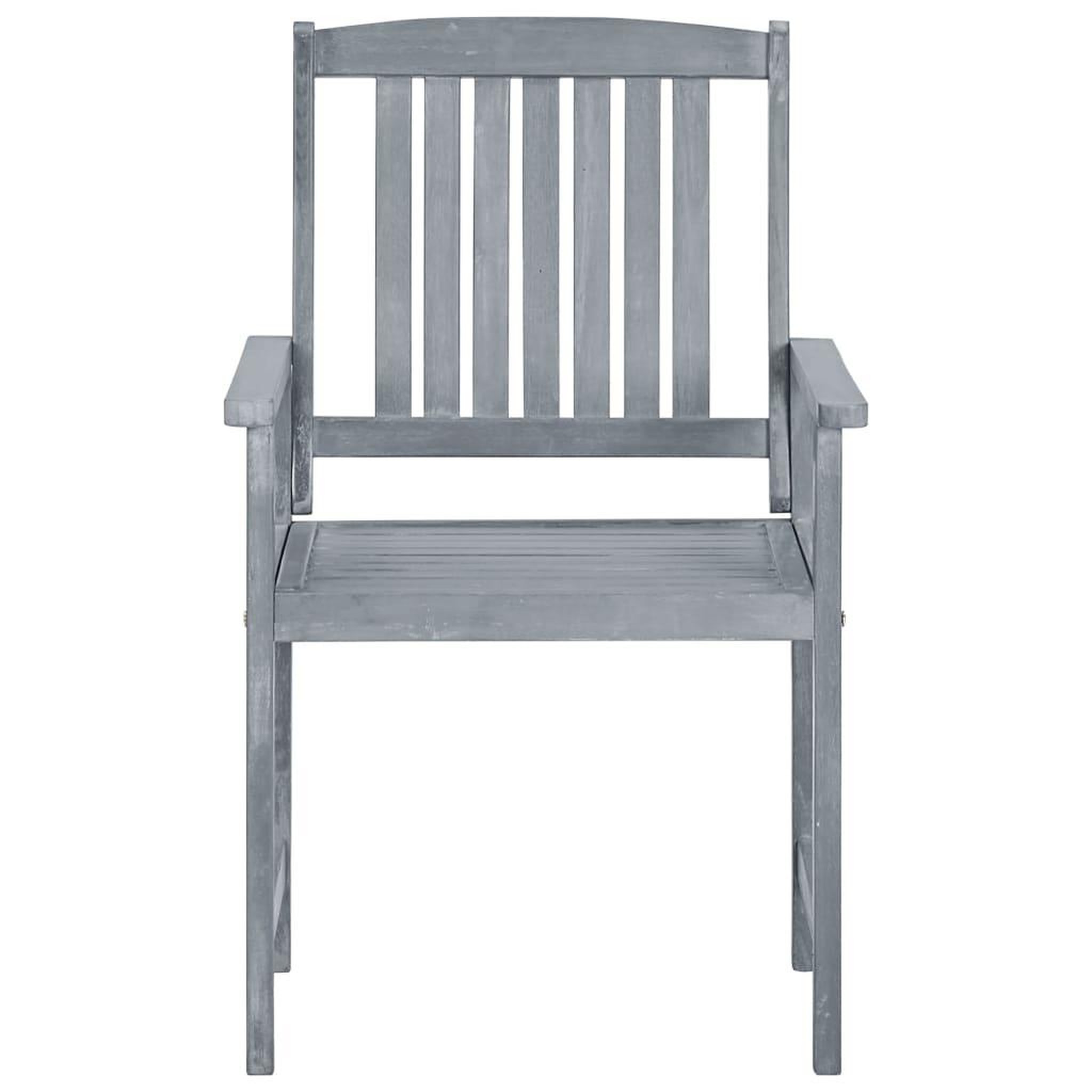 Voir la diapositive 3 : VIDAXL Chaises de jardin lot de 8 Bois massif d'acacia Gris