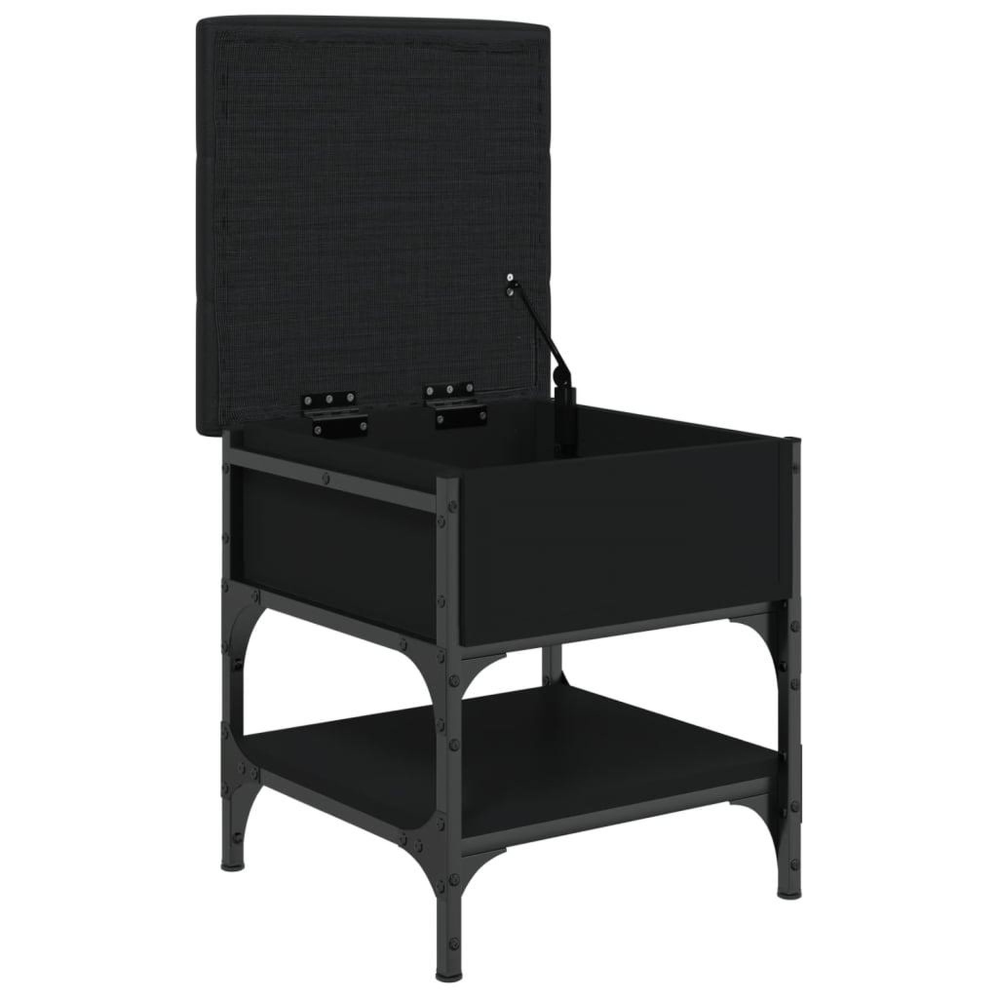 Voir la diapositive 5 : VIDAXL Banc a chaussures noir 42x42x45 cm bois d'ingenierie