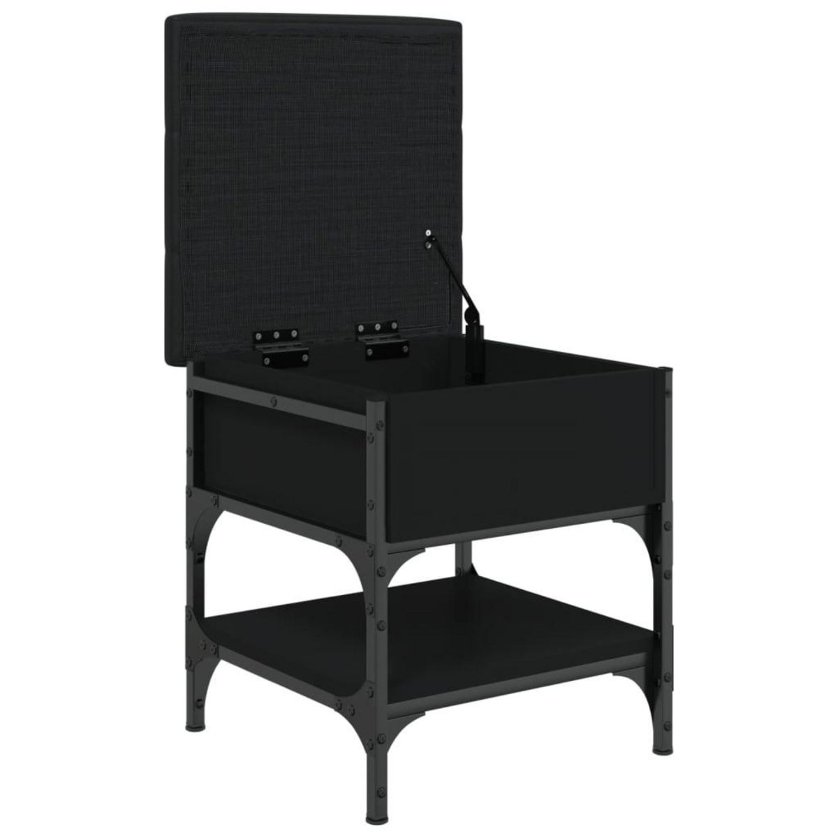 VIDAXL Banc a chaussures noir 42x42x45 cm bois d'ingenierie