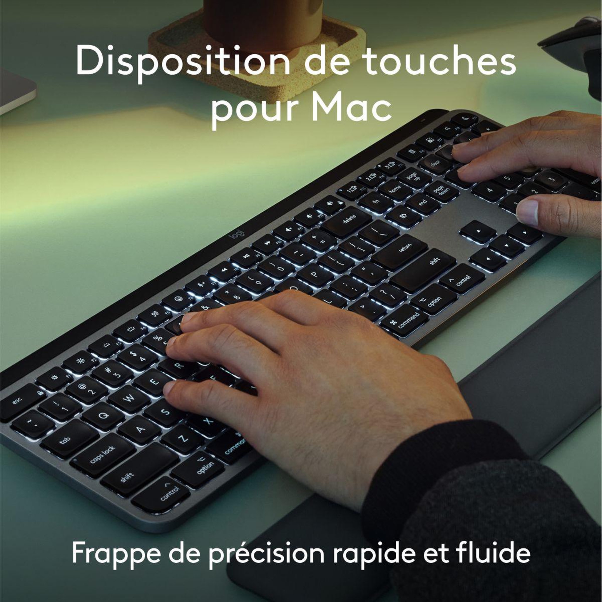 Voir la diapositive 2 : Logitech Clavier sans fil MX Keys S for Mac Gris Sideral