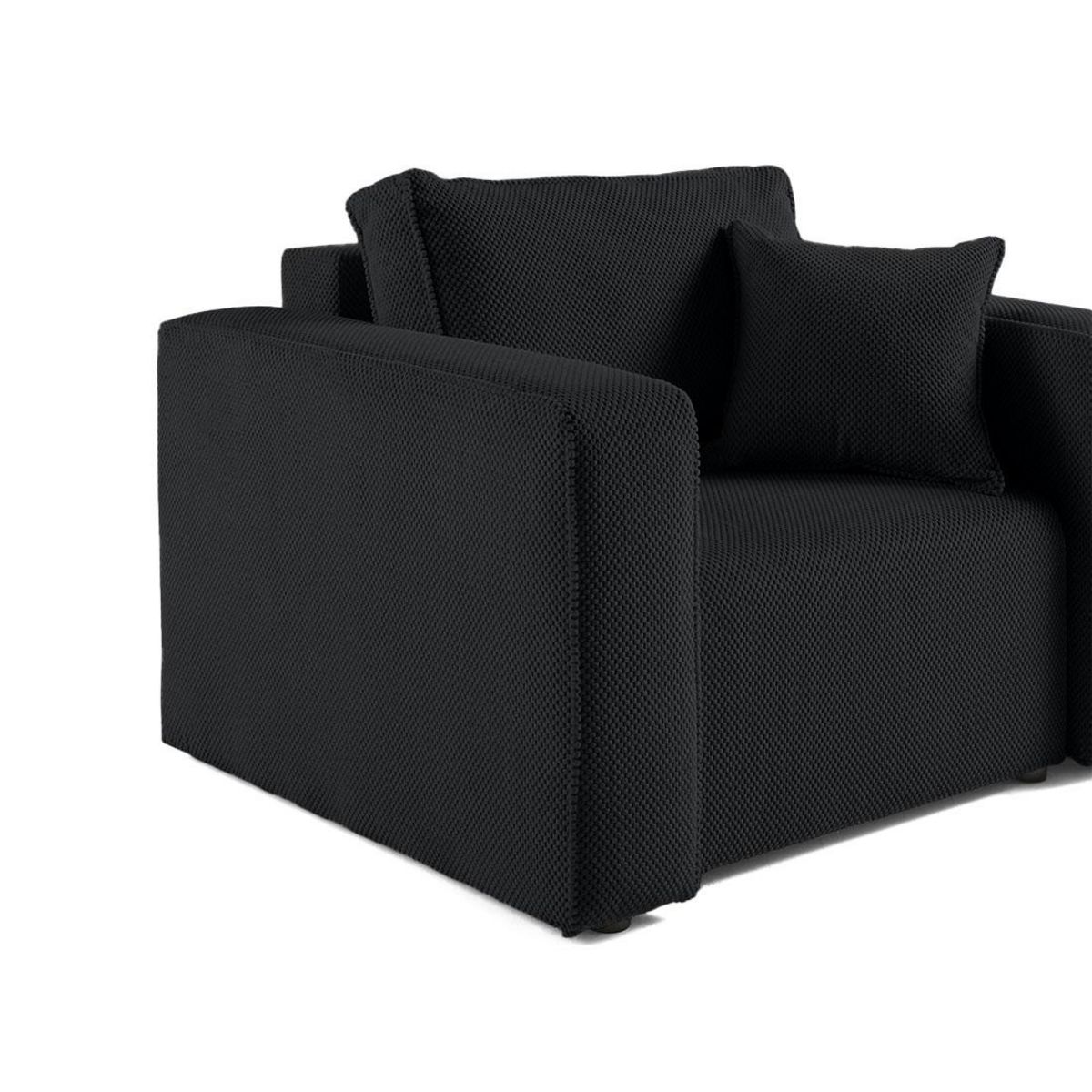 BEST MOBILIER Topaze - fauteuil - en velours texturé