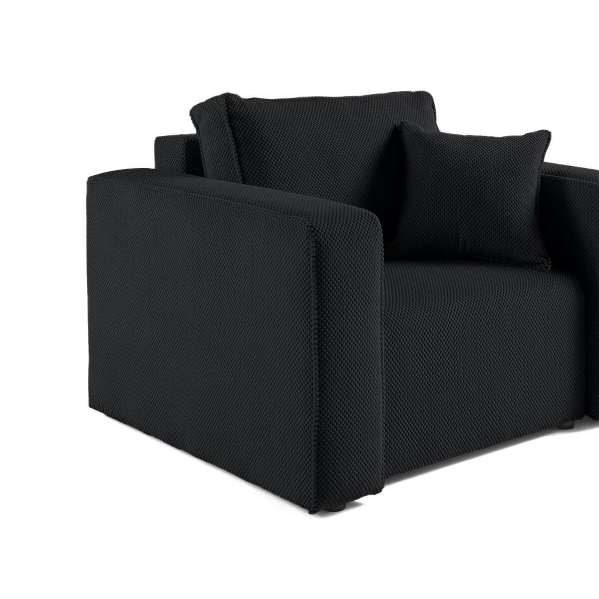 BEST MOBILIER Topaze - fauteuil - en velours texturé