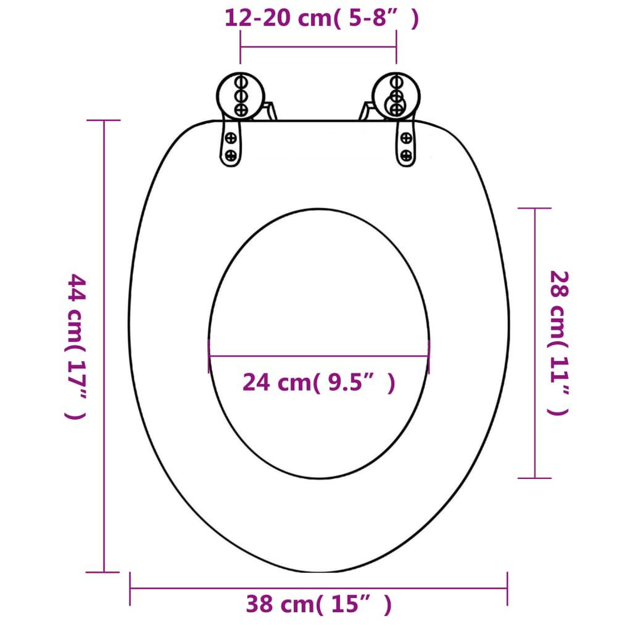 Voir la diapositive 6 : VIDAXL Siege de toilette avec Couvercle MDF Etoile de mer