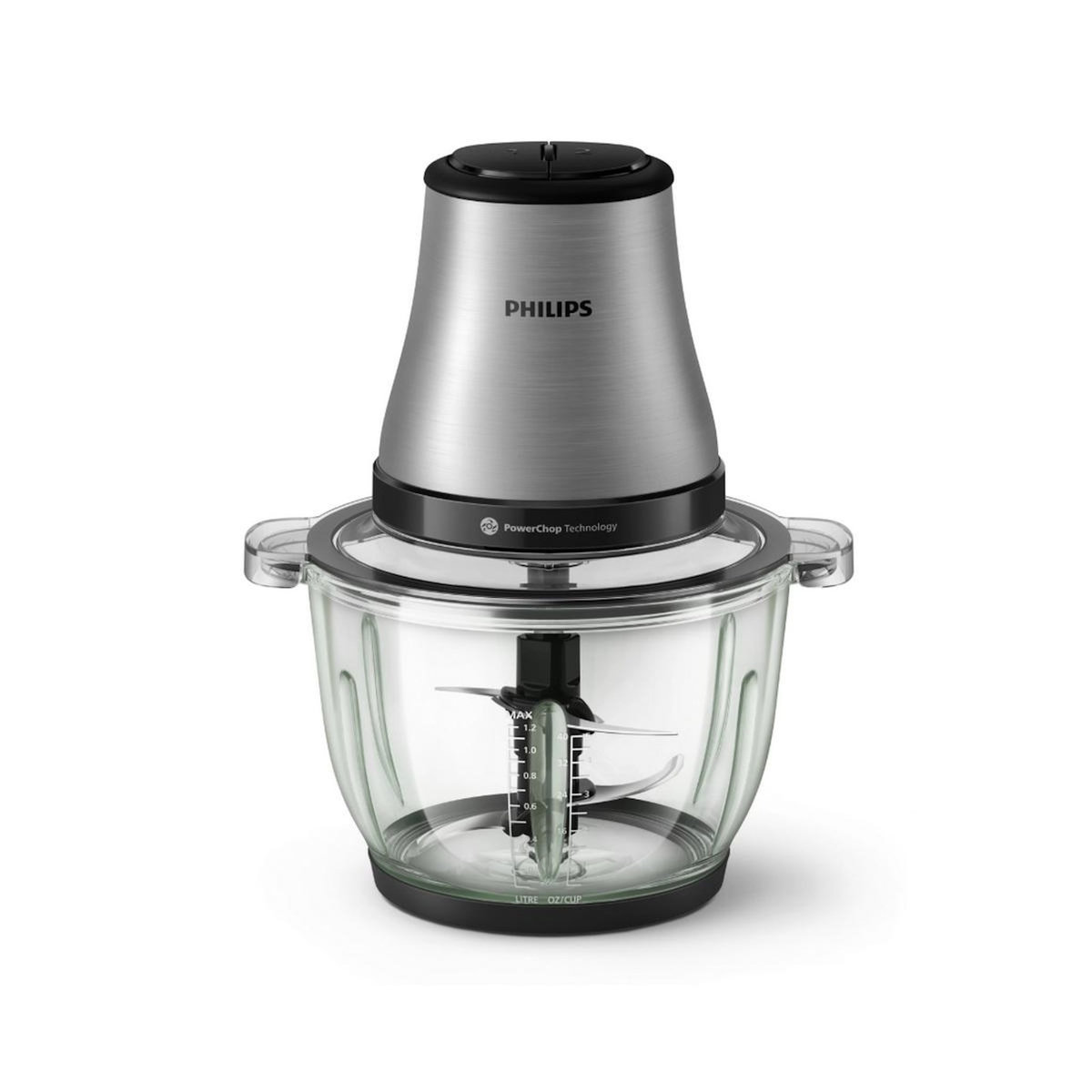 Philips Mini hachoir bol verre 2l 500w silver - HR1503/00