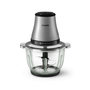 Voir la diapositive 1 : Philips Mini hachoir bol verre 2l 500w silver - HR1503/00
