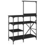Voir la diapositive 6 : VIDAXL Support de boulanger noir 90x40x132 cm bois ingénierie et métal