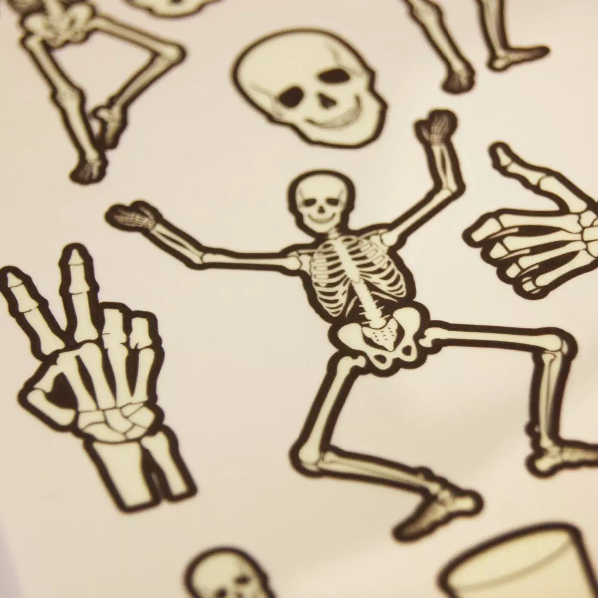  Tatouages temporaires - Squelettes Halloween
