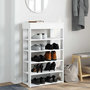 Voir la diapositive 3 : VIDAXL Etagere a chaussures blanc 60x30x98 cm bois d'ingenierie