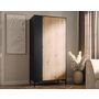 Voir la diapositive 3 : BEST MOBILIER Cambridge - armoire - effet bois et noir - 184x90 cm