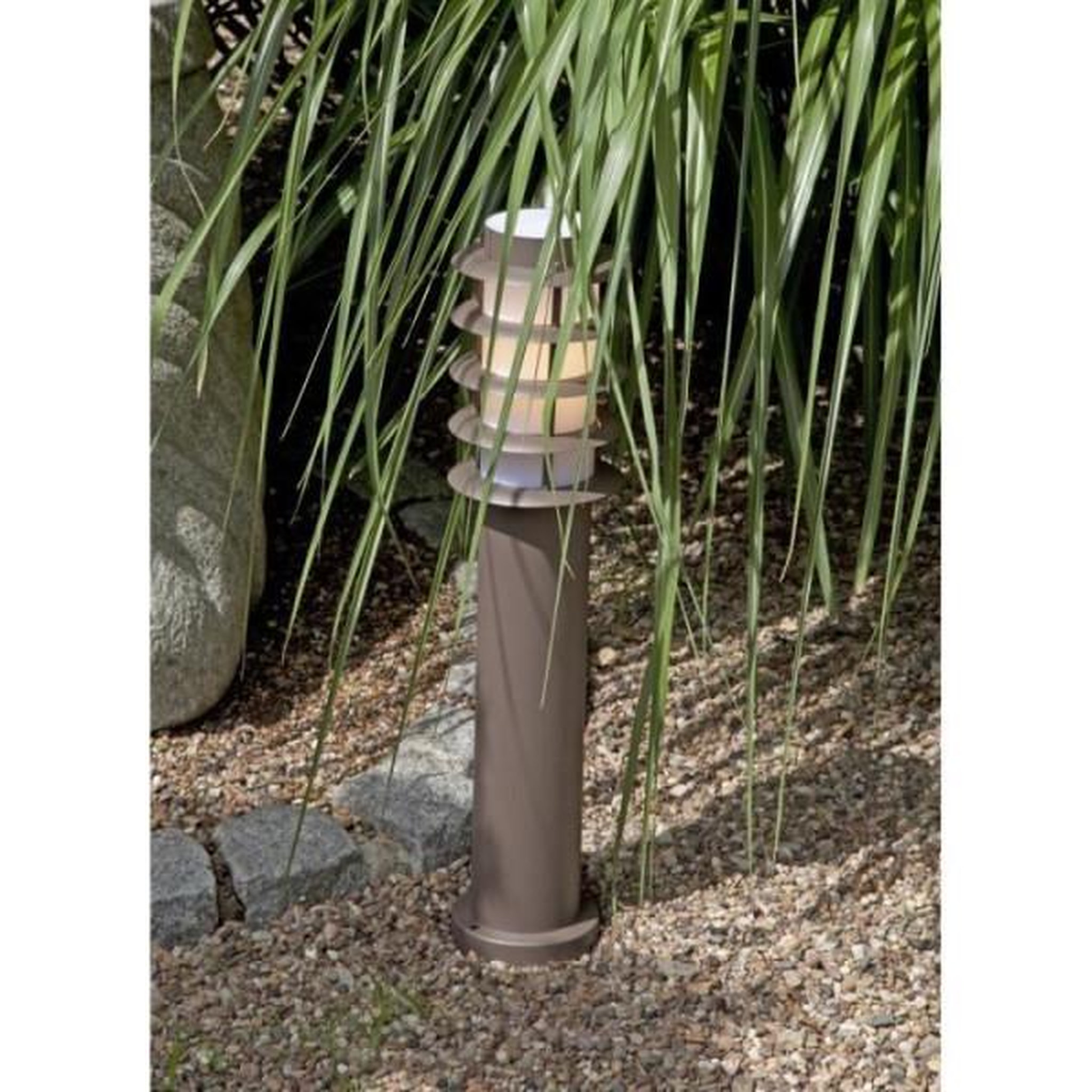 Voir la diapositive 2 : BRILLIANT Borne d'extérieur LED H51cm Oskar - BRILLIANT - Marron Rouille - Design Contemporain