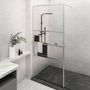 Voir la diapositive 1 : VIDAXL Paroi de douche et etagere Chrome 80x195 cm Verre ESG&Aluminium