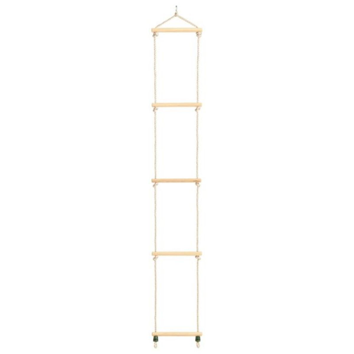 VIDAXL Échelle de corde pour enfants Bois massif et PE 30x168 cm