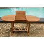 Voir la diapositive 4 : CONCEPT USINE Table de jardin ovale extensible en teck brut 6 personnes KAJANG