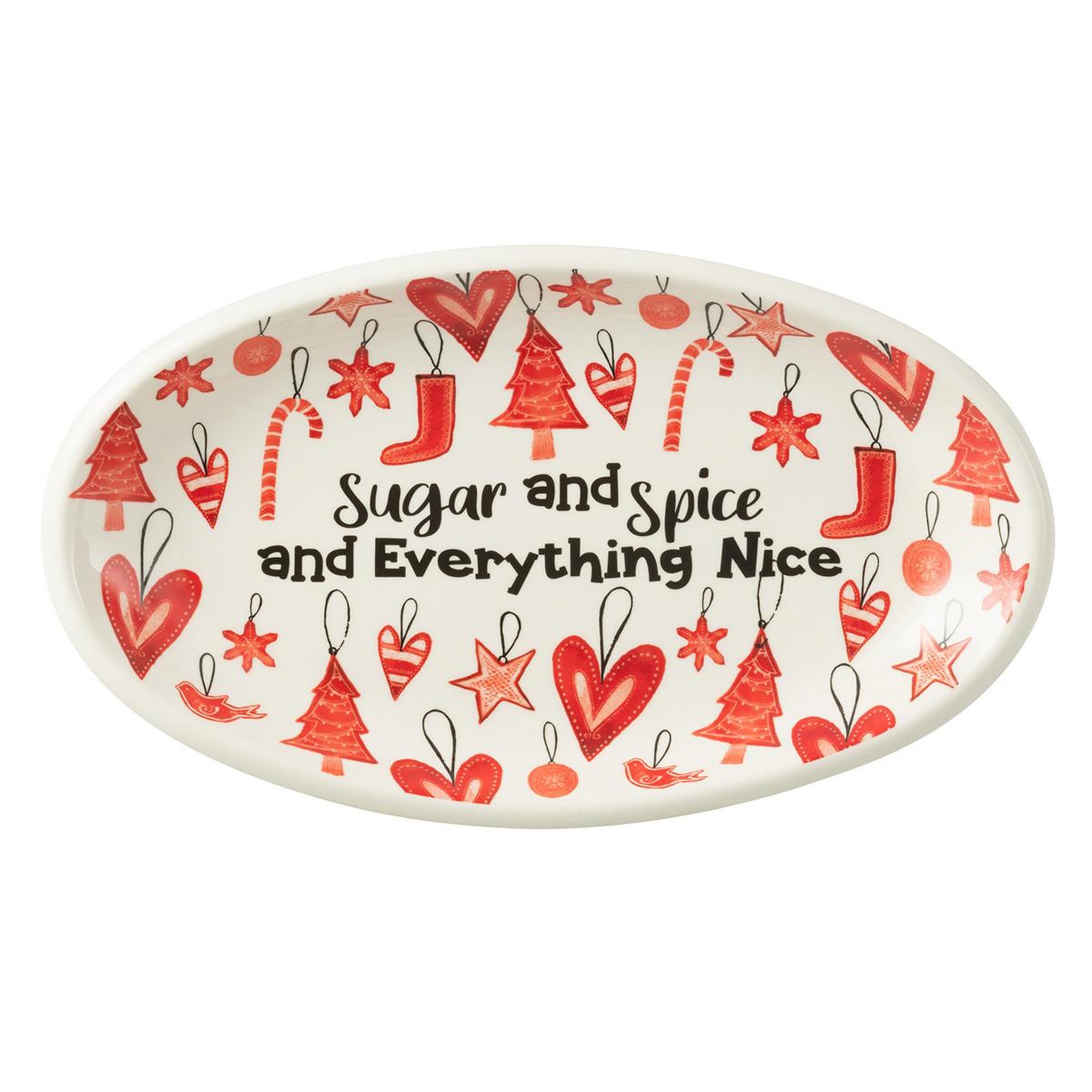 J-LINE Assiette de présentation de noël  bakery  55cm rouge